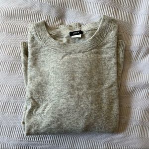 J. Crew Heather Gray Crew Neck Wool & Cashmere Sweater